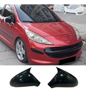 Peugeot 207 Batman Yarasa Ayna Kapağı Piona Black ABS 2006 - 2012
