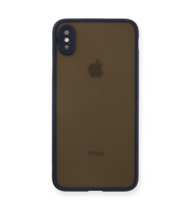 iPhone Xs Max Kılıf Montreal Silikon Kapak - Lacivert