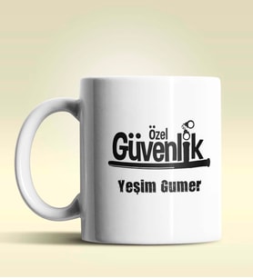 Kişiye Özel Özel Güvenlik Tasarımlı Beyaz Kupa Bardak
