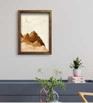 BK Gift Otel Odası Konseptli Doğal Masif Ahşap Çerçeveli Tablo 45x65cm-41
