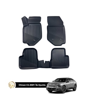 Citroen C4 x 2021ve Sonrası 3D Havuzlu Araca Özel Oto Paspas