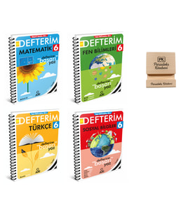 Arı 6. Sınıf Matematik Fen Bilimleri Türkçe ve Sosyal Bilgiler Defterim 4lü Set + Telefon Standı