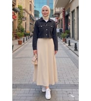 Cepli Kısa Kot Ceket 1669 - Antrasit