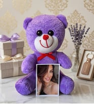 Kişiye Özel Fotoğraflı Peluş Ayıcık Buketi