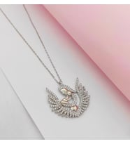 ANNE BEBEK  TAŞLI 925 AYAR GÜMÜŞ