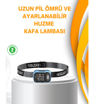 Su Geçirmez LED Kafa Lambası 53 Çalışma Modu Güç Ekranlı