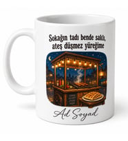 Kokoreççi Gece Tezgah Açanlara Sokağın Tadı Çeyrek Ekmek Kupa Bardak Hediye