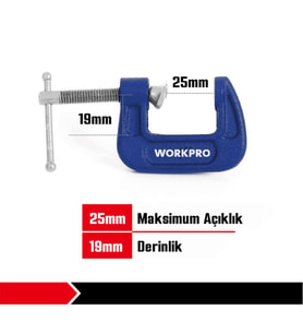 WORKPRO WP232016 25mm G Tipi İşkence