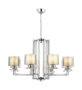AVONNI AV-60190-8K Krom Kaplama Modern Avize E27 Metal Cam 80cm