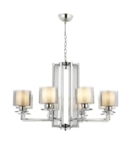 AVONNI AV-60190-8K Krom Kaplama Modern Avize E27 Metal Cam 80cm