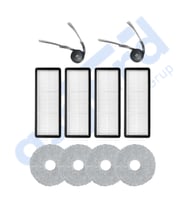 Roborock Qrevo Curv Uyumlu 2 Yan Fırça 4 Filtre 4 Mop PKT-iasgf0000619