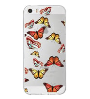 PrintiFy Apple  iPhone 5S ile Uyumlu 1mm Slim Fit Water Color 2 Baskılı Şeffaf  Kılıf