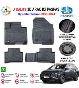 Hyundai Tucson 3D Paspas Havuzlu Pro 2021-2024 Arası