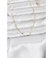 CM 14K Gold Renk Ezme Kalp Detaylı 60 cm Zincir Kadın Kolye - TJ-BKO10952
