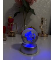 3D Led Işıklı Küre Pilli I Love You