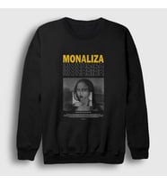 Presmono Unisex Siyah Lolipop Art Monaliza Sweatshirt 406653tt