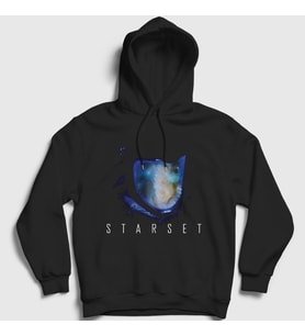 Presmono Unisex Siyah Transmissions Müzik Starset Kapüşonlu Sweatshirt 493747tt