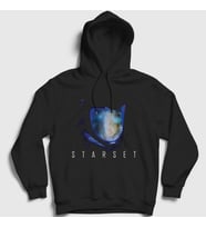 Presmono Unisex Siyah Transmissions Müzik Starset Kapüşonlu Sweatshirt 493747tt