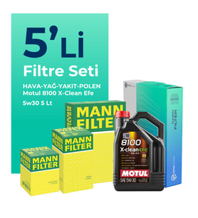 MANN BMW 1.16D Filtre Bakım Seti Motul Motor Yağlı (2015-2019) 5 Li
