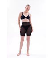 LYYN Siyah Mı Emay 2705 Lazer Tül Toparlayıcı Paçalı Boxer Hayalet Korse