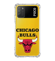 Xiaomi Poco M3 Köşe Korumalı Antişok Kapak Chicago Bulls Tasarımlı Şeffaf Silikon Kılıf