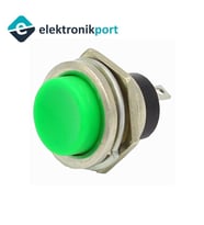 16mm Yeşil Push Buton Metal DS-212 IC-180