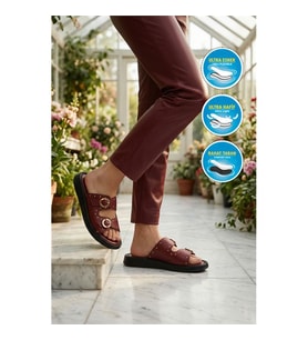 Ayakmod 513088 Z Bordo Kadın Terlik