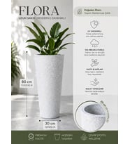 FLORA - BETON GÖRÜNÜML DEKORATİF SAKSI