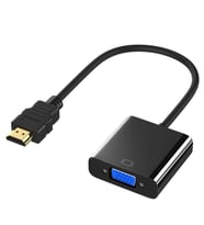 Bilgisayar ve TV Projektörler İçin HDMI ve VGA Uçlu 3.5mm Jack Girişli Dönüştürücü Aktarıcı Kablo (Siyah)