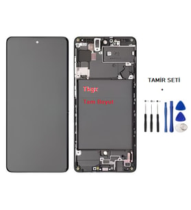 Samsung Galaxy A71 - SM-A715 Uyumlu Lcd Ekran Dokunmatik Servis Lcd ÇITALI + TAMİR SETİ