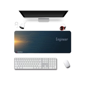 SonicTouch Klavye Mousepad 40x90cm Dikişsiz Pürüzsüz Su Geçirmez Kaymaz Kişiye isme Özel Engineer