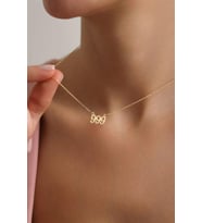 925 Ayar Gümüş Gold Kaplama 999 Melek Numarası Kolye