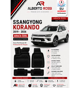SSANGYONG KORANDO 2019 - 2026 Araca Özel Kauçuk 3D Profesyonel Oto Paspası