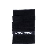 Mira Home Spor Havlusu Fitness Yumuşak Sporcu Havlu %100 Pamuklu 30x100 Cm (Siyah)