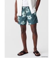 LCW SWIMWEAR Yeşil Kısa Boy Desenli Erkek Deniz Şortu