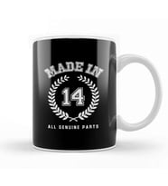 2014 Made In 14 All Genuine Parts Kupa Bardak Porselen
