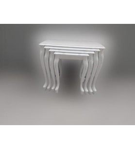 Zigon ST 18191 klasik Model sehpa Kayın Oymalı Aslan Ayk Parlak Beyaz Lake Elyapı