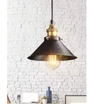 RİOLİGHT RETRO TEKLİ METAL SARKIT AVİZE ÇAP: 28CM NOT: 1 ADET FİYATIDIR. (Siyah)