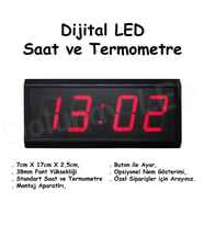 Dijital LED Saat Termometre 38mm