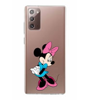 Samsung Galaxy Note 20 Kapak Minnie Mouse Tasarımlı Şeffaf Silikon Kılıf