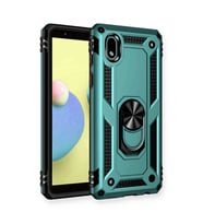 Galaxy A01 Core Kılıf Sofya Yüzüklü Silikon Kapak - Yeşil