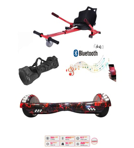 Citymate Elektrikli Kaykay Akıllı Denge Hoverboard + HoverKart + Çanta FULL LEDLİ EXTREM PAKET D15
