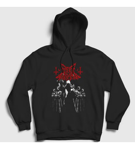 Presmono Unisex Siyah Ritual Dark Funeral Kapüşonlu Sweatshirt 137118tt