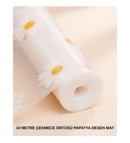 Mey İthalat® 10 Metre Papatya Desenli Yapışmaz Kaydırmaz Çekmece Örtüsü