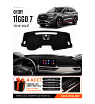 CHERY TİGGO 7 (2018-2024) Uyumlu Torpido Örtüsü Torpido Kılıfı - Siyah
