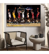U¨nlu¨ NBA Oyuncuları Kanvas Tablo