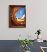 BK Gift Otel Odası Konseptli Doğal Masif Ahşap Çerçeveli Tablo 45x65cm-17