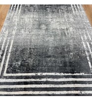 Hoom Rugs Art ZT188 Özel Salon Halısı (Siyah - Beyaz)