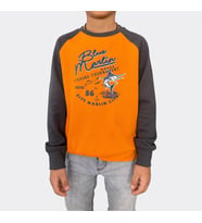 Uzun kollu baskılı Sweatshirt (Turuncu)