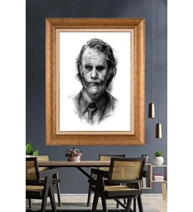 Altın Varaklı  Çerçeveli Paspartulu Tablo ndd1054 (Gold)